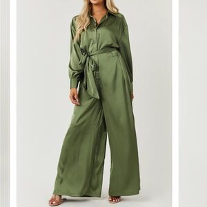 Green jumpsuit